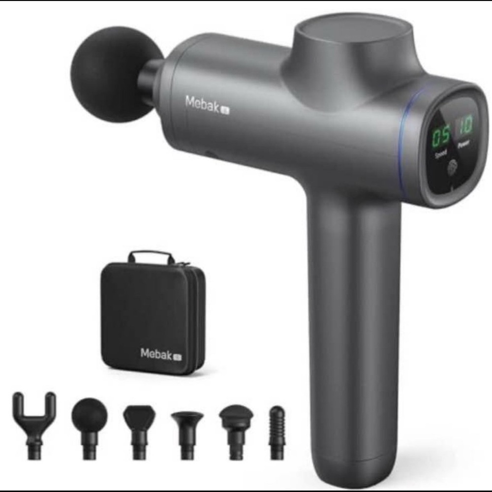New 5-Mode Deep Tissue Massage Gun w/Interchangeable Heads